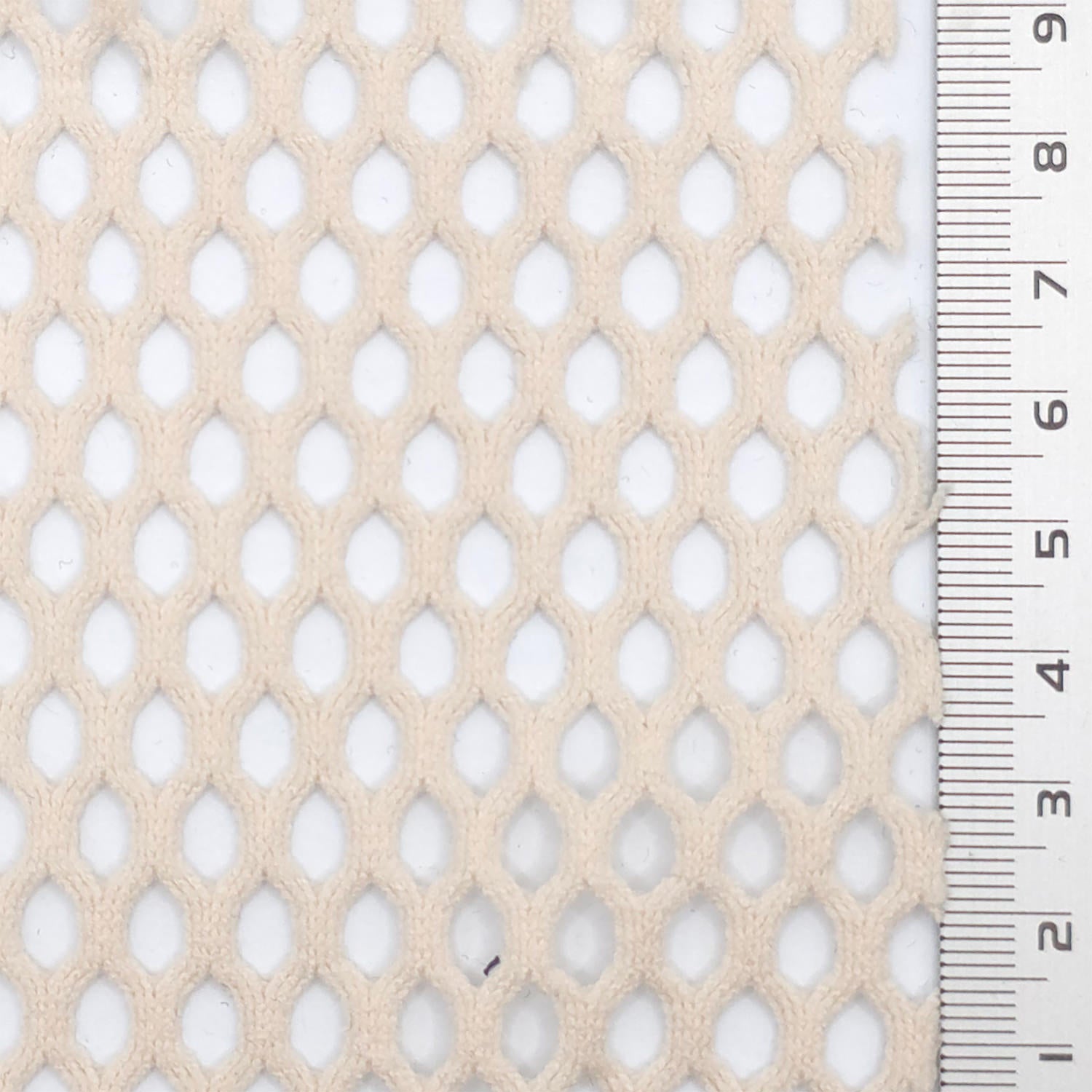 1.Beige-2.Black-3.White-4.Navy-5.Ivory - Structured Mesh Poly Knit Fabric - FAB 1847
