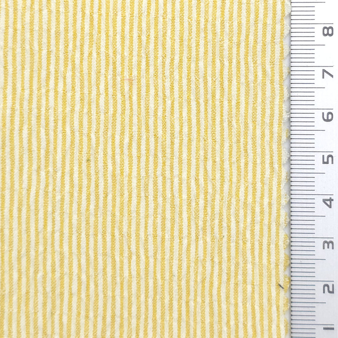 Pinstripe Polyester Rayon Woven Fabric - FAB1962 - Yellow