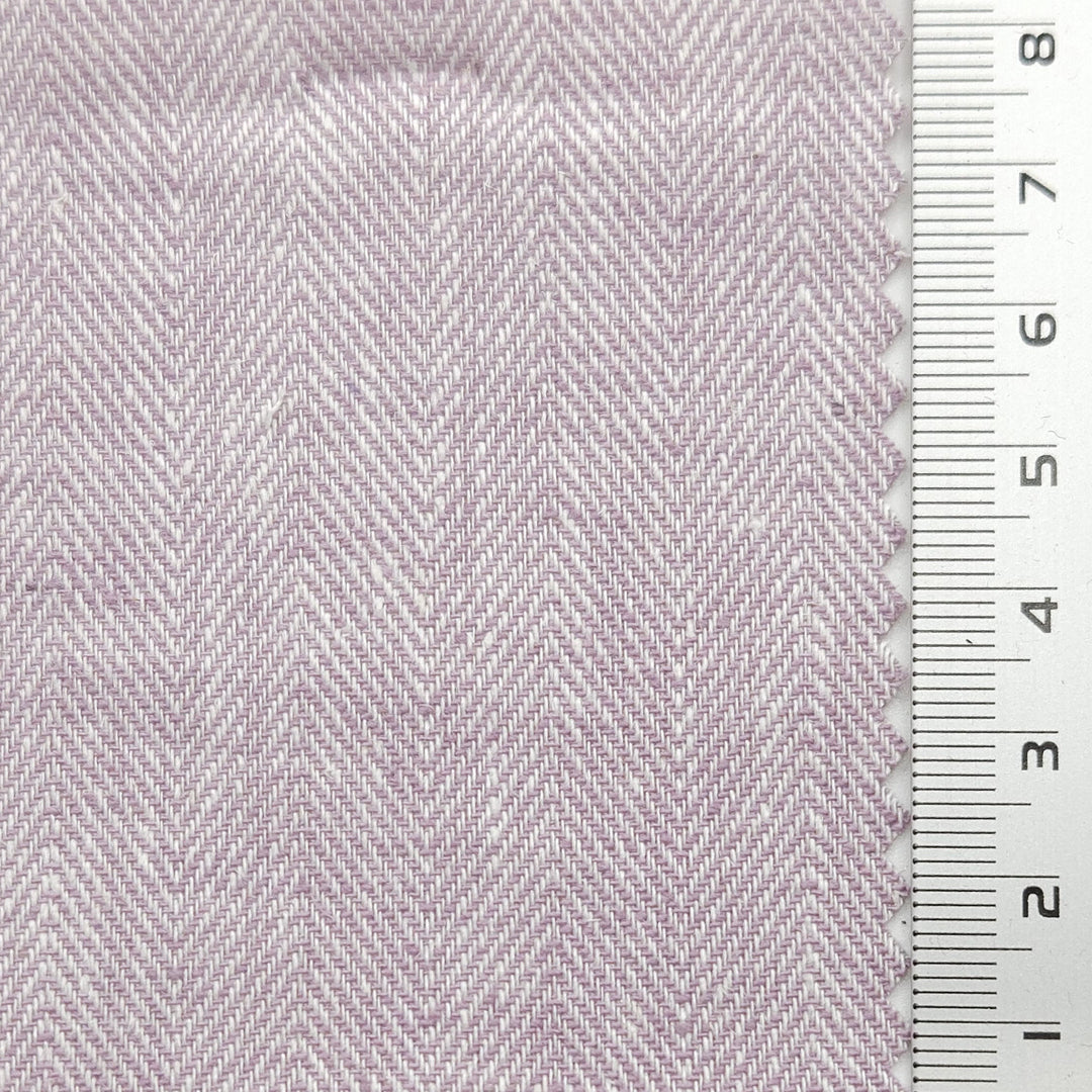 1.Maverick-2.Rose-3.Periwinkle-4.Heather-5.Clam Shell - Herringbone YarnDyed Linen Rayon Woven Fabric - FAB 1650