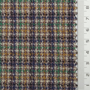 Check Tweed YarnDyed Rayon Polyester Spandex Woven Fabric - FAB1787 - Multi-colored plaid