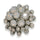 Milky White Faux Opal Button, 18mm, Cluster Shank Button, Silver Setting - FBTN246 - Silver / 18mm 