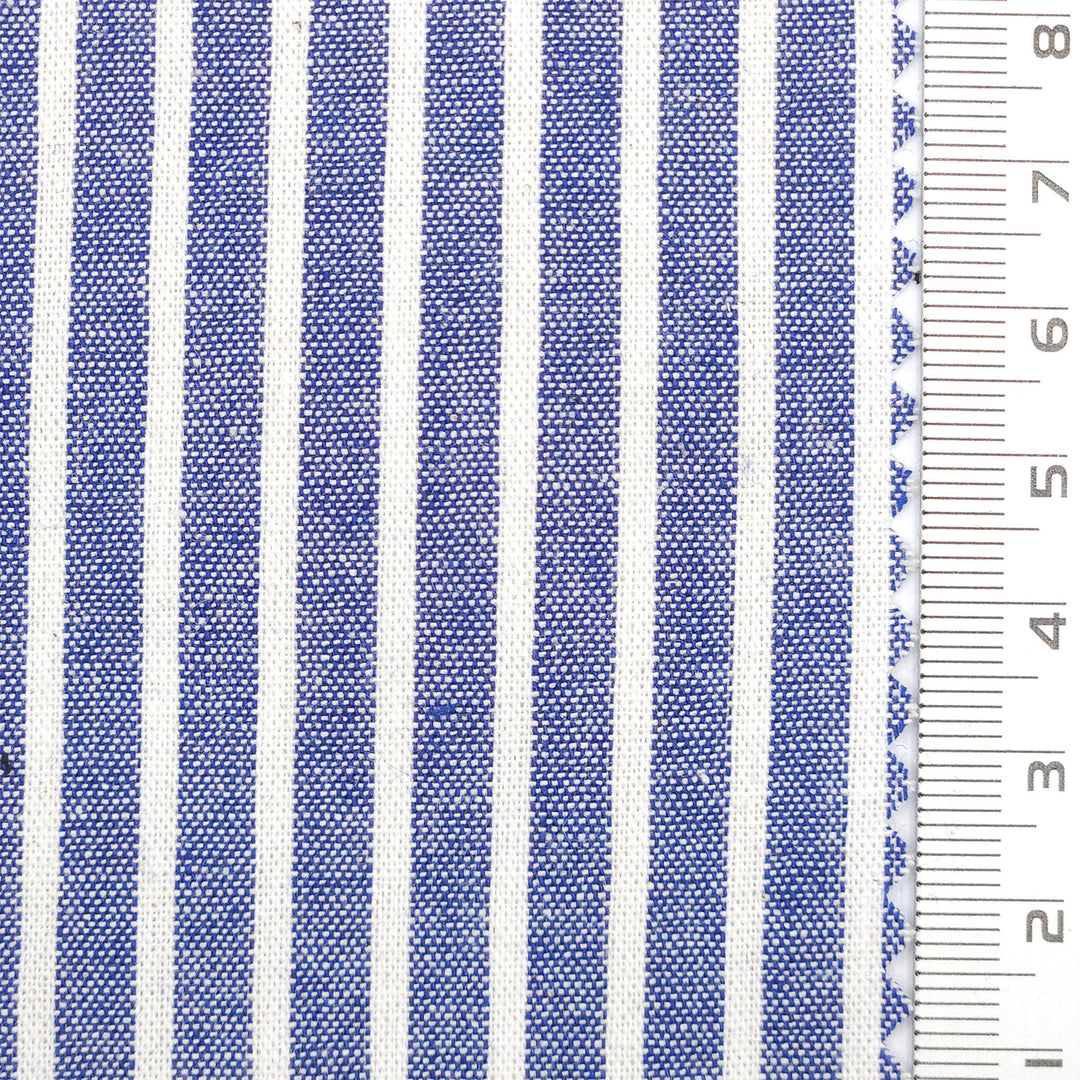 1.Blue-2.Navy-3.Black-Swatch - 5mm Pencil Stripe YarnDyed Cotton Woven Fabric - FAB 1761