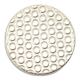Nickel Concentric Circle Button, 15~23mm, Cast Metal Shank Button, Semi-Gloss Finish - FBTN265 - Nickel / 15mm-Nickel / 18mm-Nickel / 21mm-Nickel / 23mm 