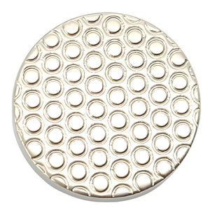 Nickel Concentric Circle Buttons, 15-23mm