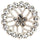 18mm Silver Rhinestone Web Button, Delicate Crystal Design, Subtle Sparkle - FBTN241 - Silver / 18mm 