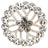 18mm Silver Rhinestone Web Button, Delicate Crystal Design, Subtle Sparkle - FBTN241 - Silver / 18mm 