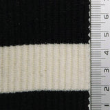 1 Inch Stripe Rib Cotton Spandex Knit Fabric | FAB1608 | 1.White/Black, 2.White/Navy, 3.White/Red, 4.White/Blue, 5.White/Blue, 6.White/Pink, 7.White/Grey, 8.White/Green, 9.White/Beige, 10.White/Royal by Fabricis.com #