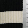 1 Inch Stripe Rib Cotton Spandex Knit Fabric - FAB1608 - 1.White/Black-2.White/Navy-3.White/Red-4.White/Blue-5.White/Blue-6.White/Pink-7.White/Grey-8.White/Green-9.White/Beige-10.White/Royal 