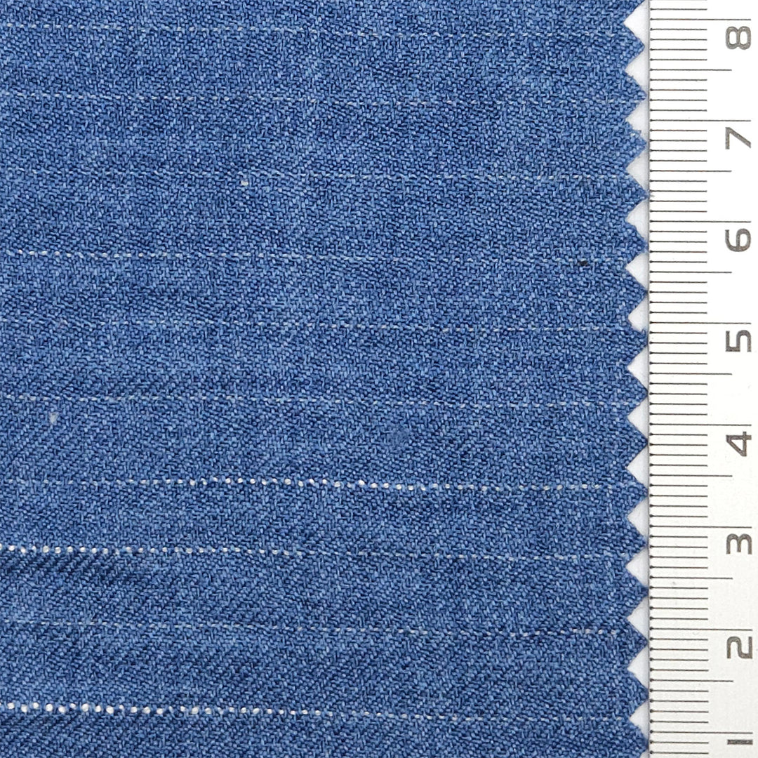 1.Denim blue-2.White-3.Sand-4.Light blue-5.Navy blue - Solid Denim Slub Polyester Woven Fabric - FAB 1774