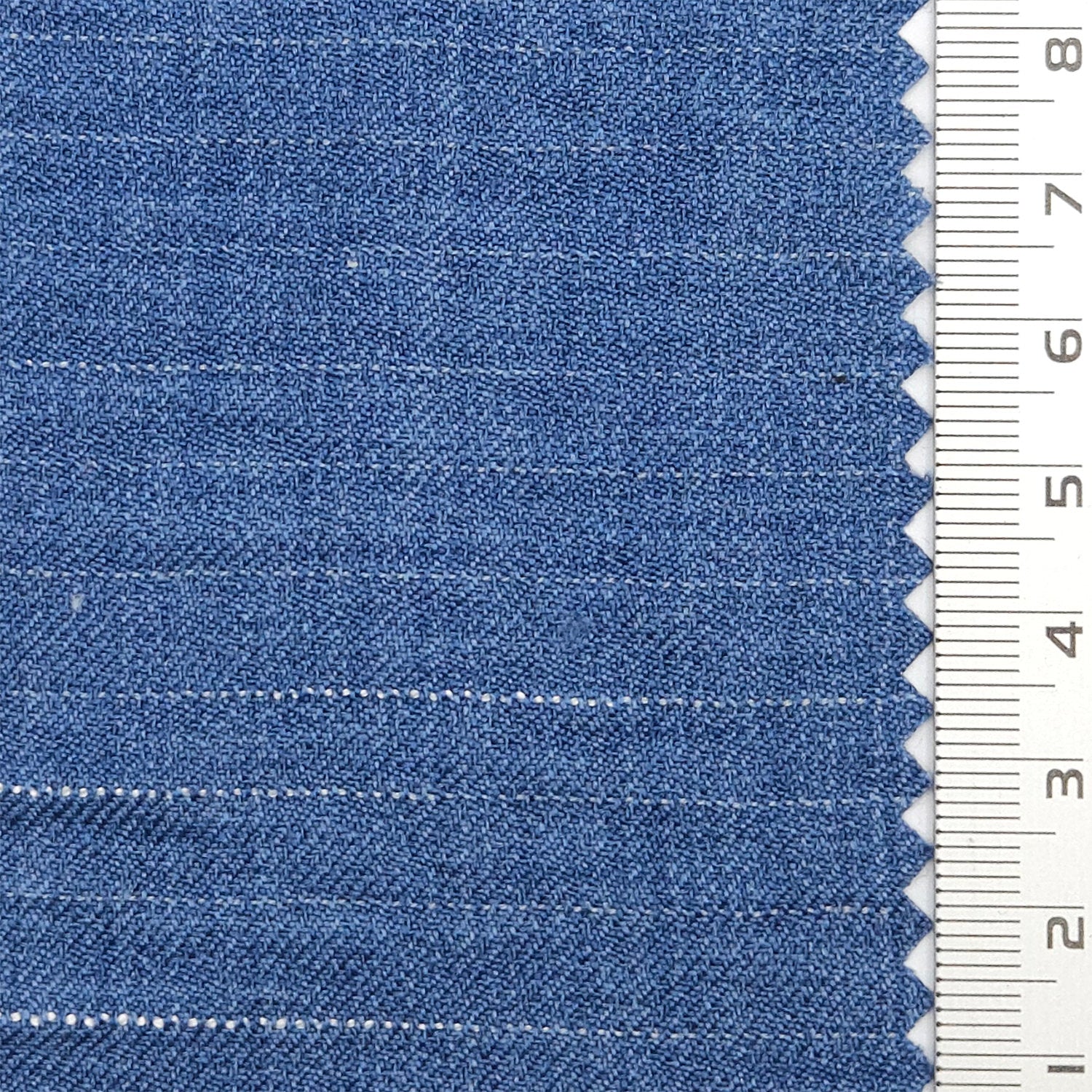 Solid Denim Slub Polyester Woven Fabric - FAB 1774 - 1.Denim blue