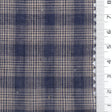 1: Dark Navy Blue-2: Steel Blue-3: White-4: Charcoal Grey-Swatch - Very Light Plaid Cotton Voile Woven Fabric - FAB 1937