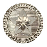 Classic Nickel Button, Star Design, 15~25mm, Cast Metal, Apparel & Craft - FBTN269 - Nickel / 15mm-Nickel / 18mm-Nickel / 21mm-Nickel / 23mm-Nickel / 25mm 