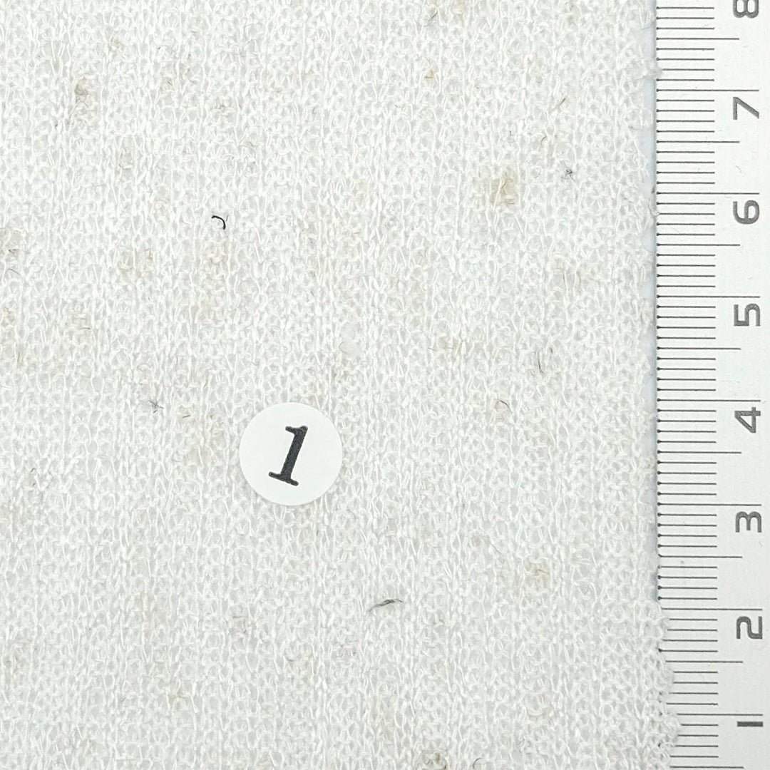 1.Ivory-2.Ecru-3.Blush pink-4.Sky blue-5.Butter yellow - Like Pleated Solid Rib Linen Polyester Knit Fabric - FAB 1768