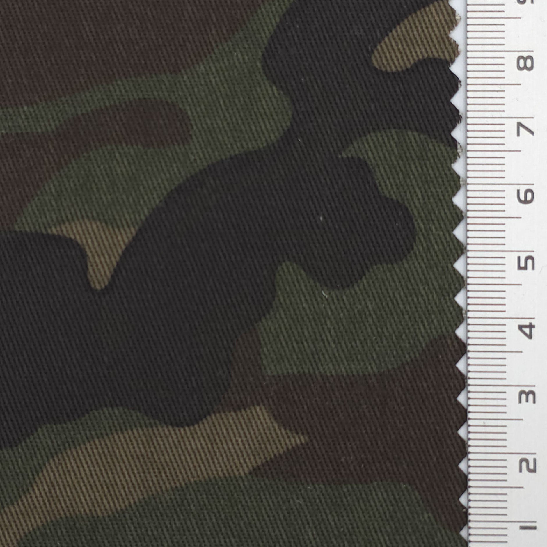 1.Woodland-2.Olive-3.Black-4.Dark Brown-Swatch - Sturdy Camouflage Cotton Woven Fabric - FAB 1843