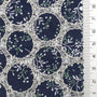 Print Leaf Embroidery Cotton Woven Fabric - FAB1821 - Navy Black