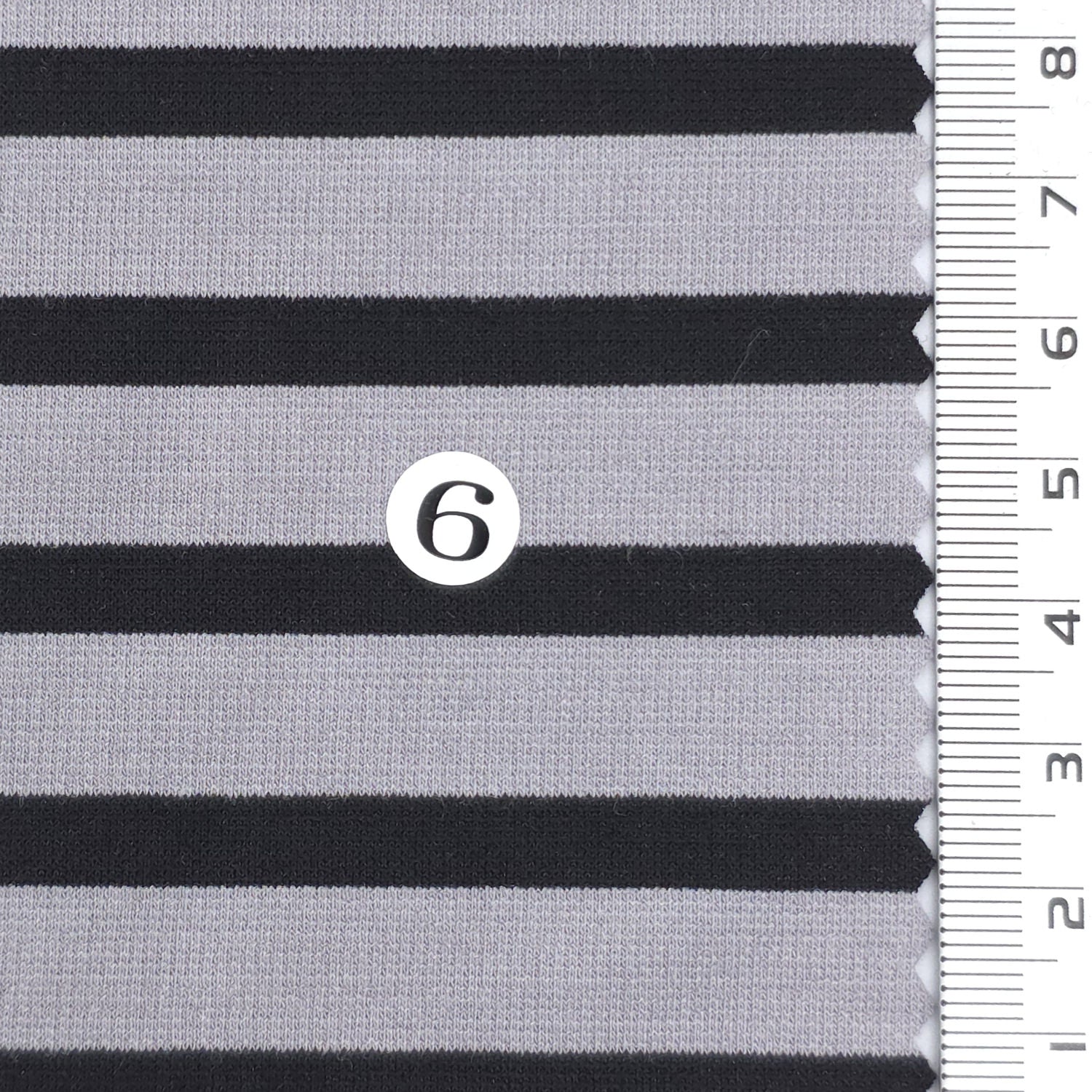 Gray - Stable Medium Weight Striped Poly Cotton Span Ponte Knit Fabric - FAB 1922