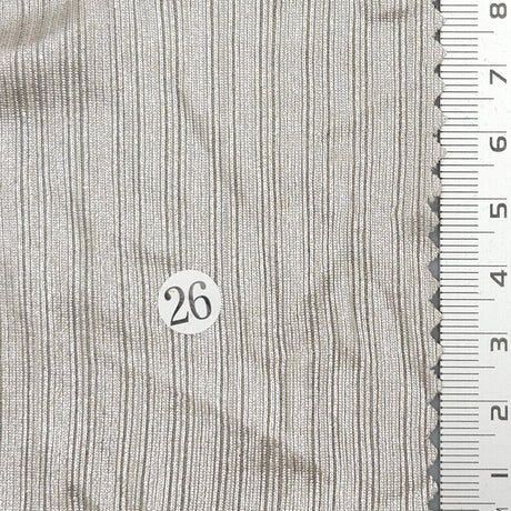 Solid Foil Irregular Slinky Polyester Spandex Knit Fabric - FAB1697 - 1.White/Silver (2)-2.White/Gold (1)-3.Grey/Silver (3)-4.Grey/Gold (4)-5.Beige/Silver (6)-6.Beige/Gold (7)-7.Royal/Silver (8)-8.Brown/Gold (9)-9.Teal/Silver (10)-10.Brown/Silver (11) 