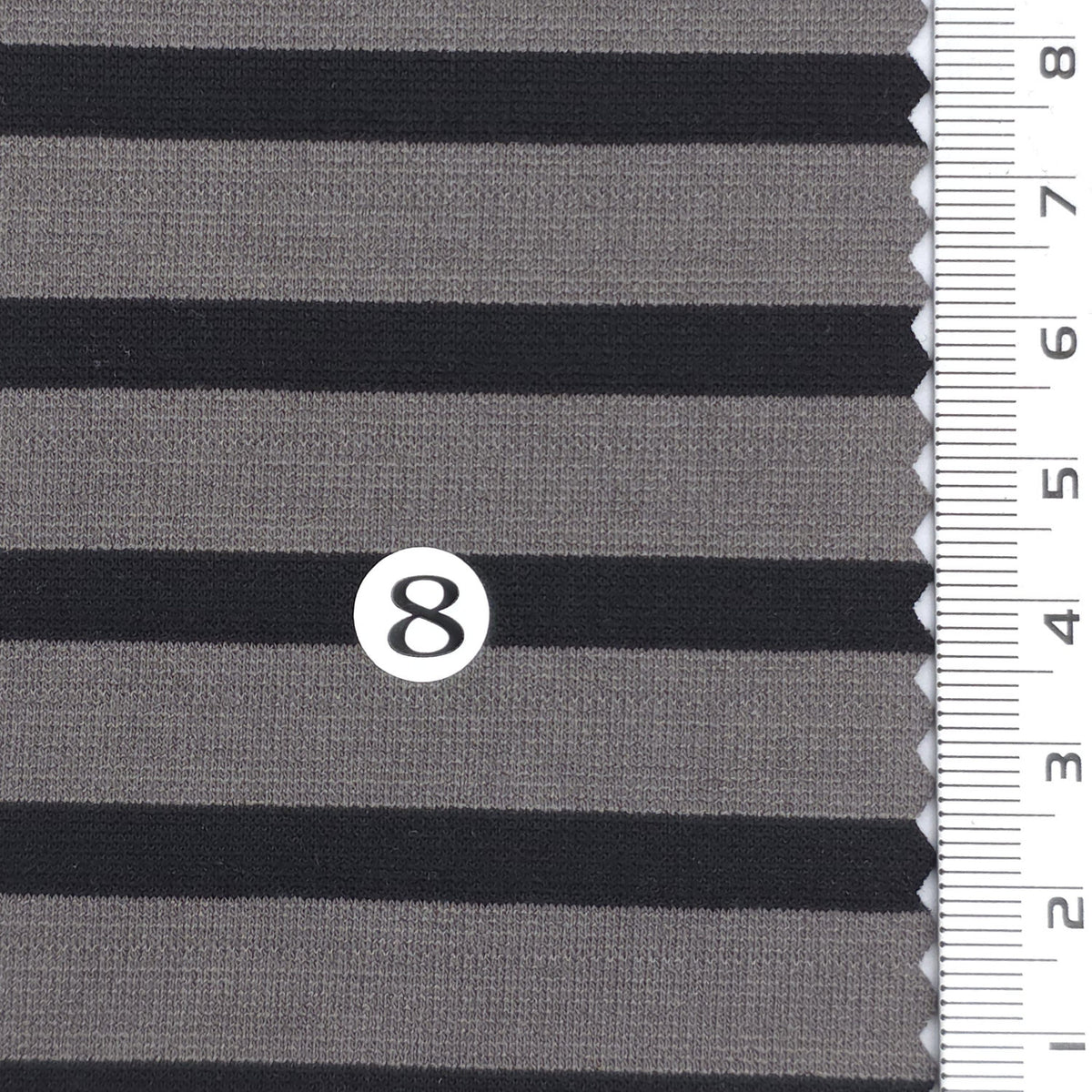 1: Light Blue-2: Pink Beige-3: Navy Blue-4: Dusty Rose-5: Dark Brown - Stable Medium Weight Striped Poly Cotton Span Ponte Knit Fabric - FAB 1922