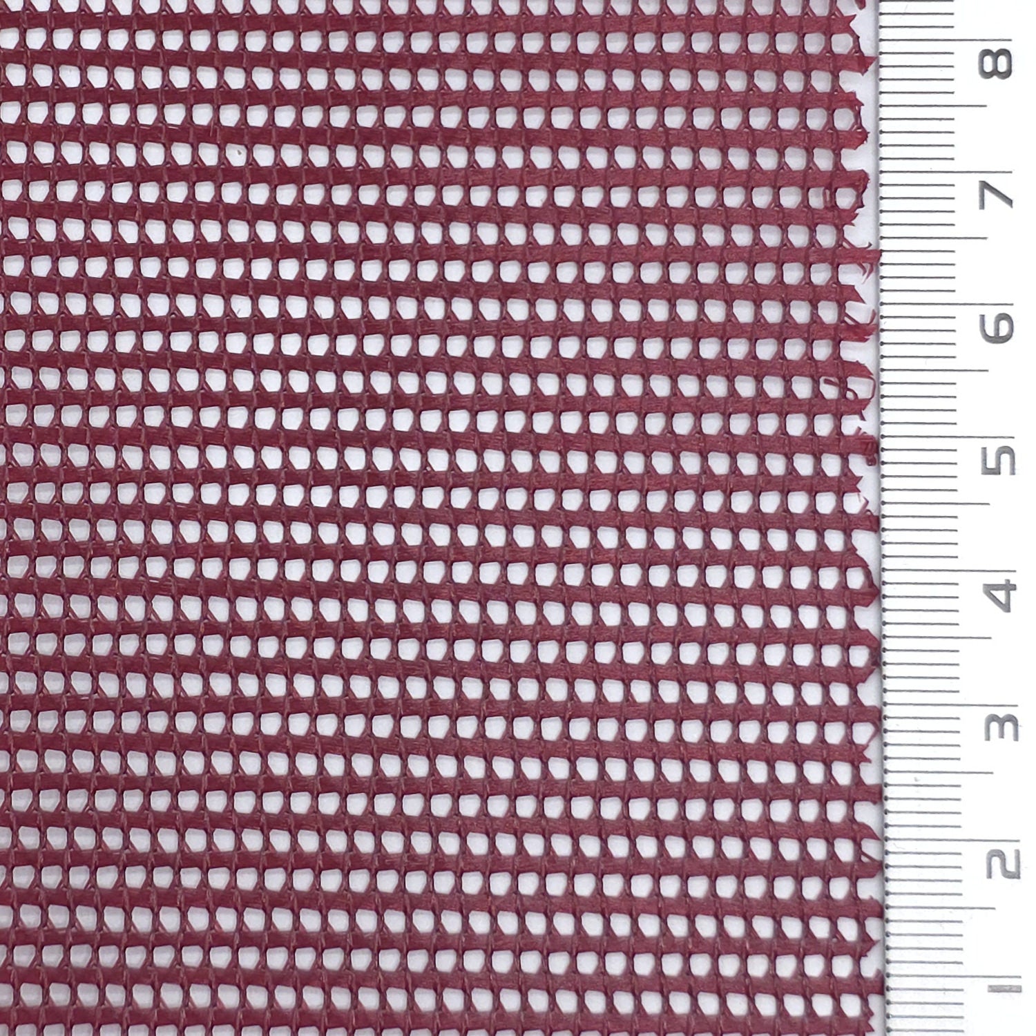 Resin Finished Rigid Nylon Mesh Knit Fabric - FAB1943 - Wine Red
