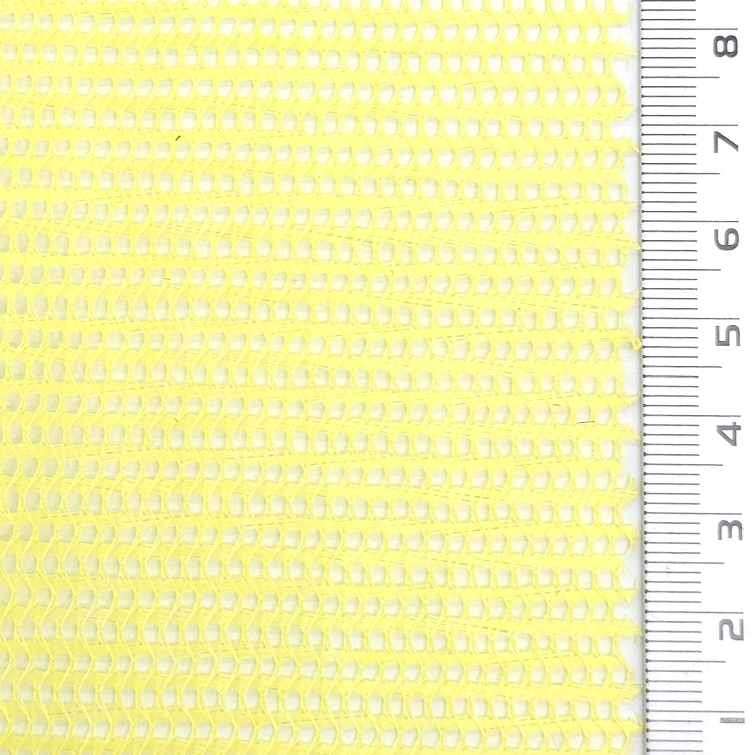 Resin Finished Rigid Nylon Mesh Knit Fabric - FAB1943 - Pale Yellow
