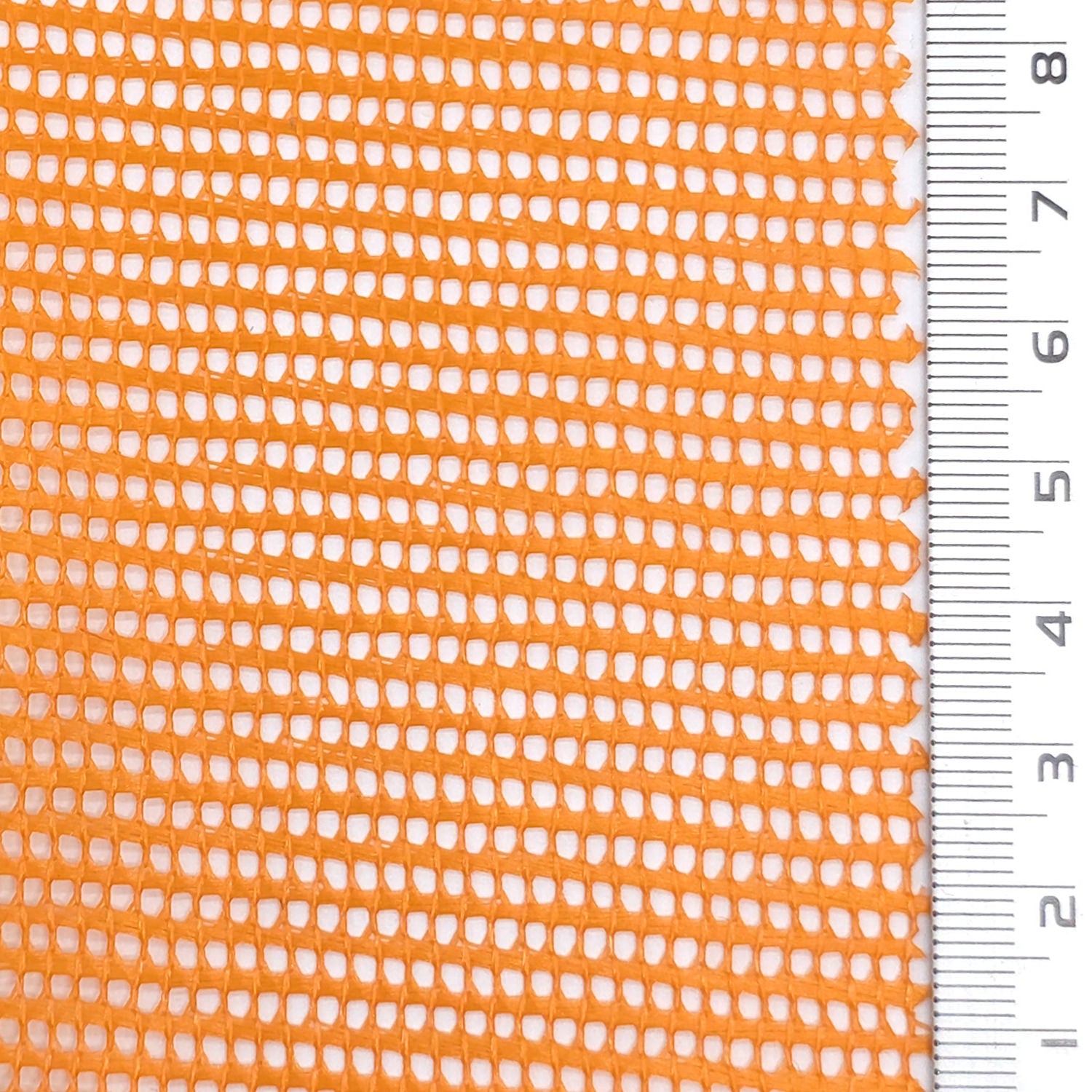 Resin Finished Rigid Nylon Mesh Knit Fabric - FAB1943 - Tangerine