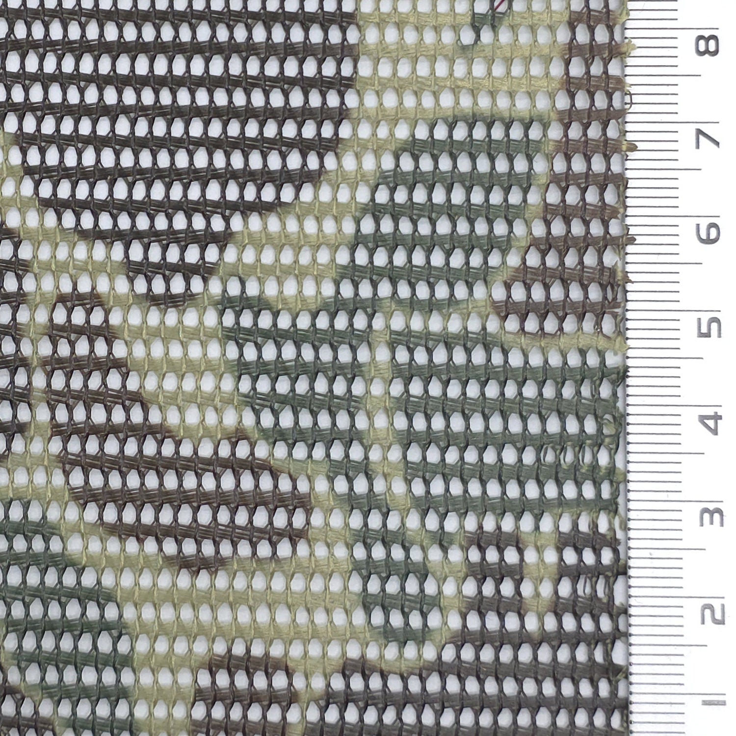 Resin Finished Rigid Nylon Mesh Knit Fabric - FAB1943 - Camouflage