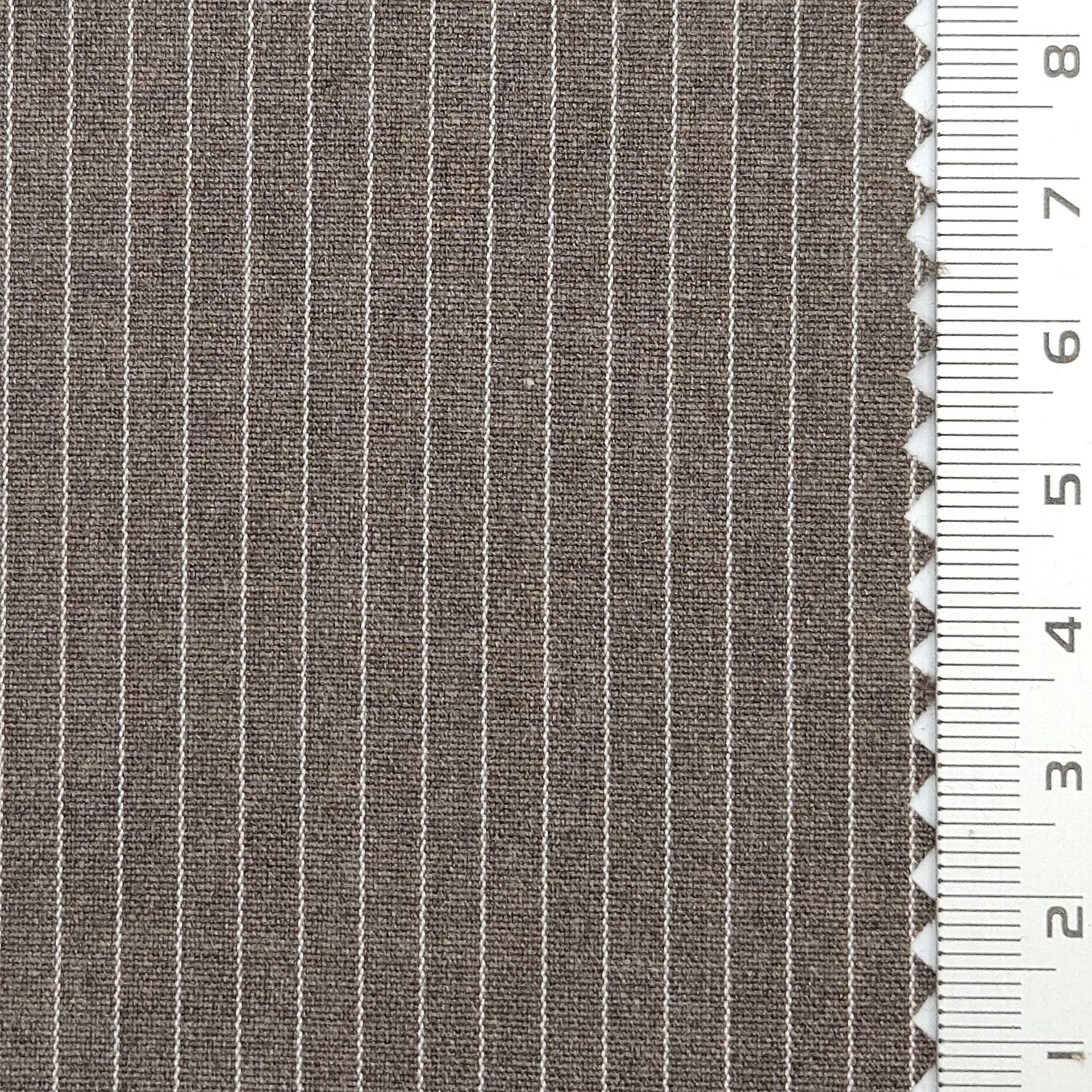 Pin Stripe Plain Polyester Spandex Rayon Woven Fabric - FAB 1783 - 2.Taupe