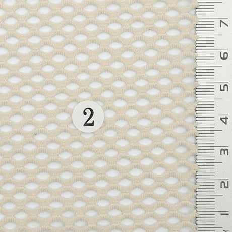 Net Solid Mesh Spandex Polyester Knit Fabric - FAB1803 - 1.Purple gray-2.Beige-3.Light pink gray-4.Light mint green-5.Light sky blue-6.White-7.Black 