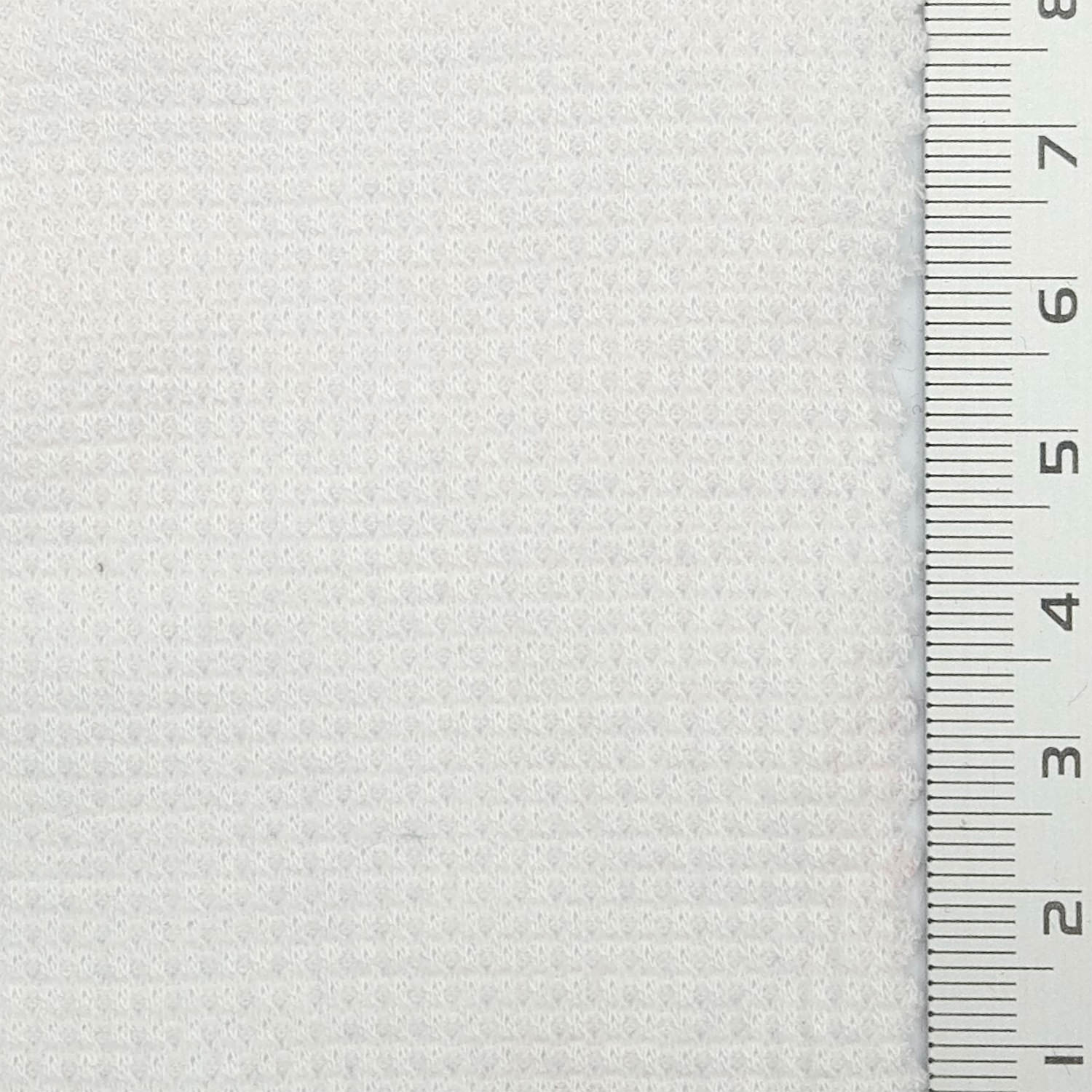Solid Waffle Spandex Rayon Polyester Knit Fabric - FAB 1809 - 2.White