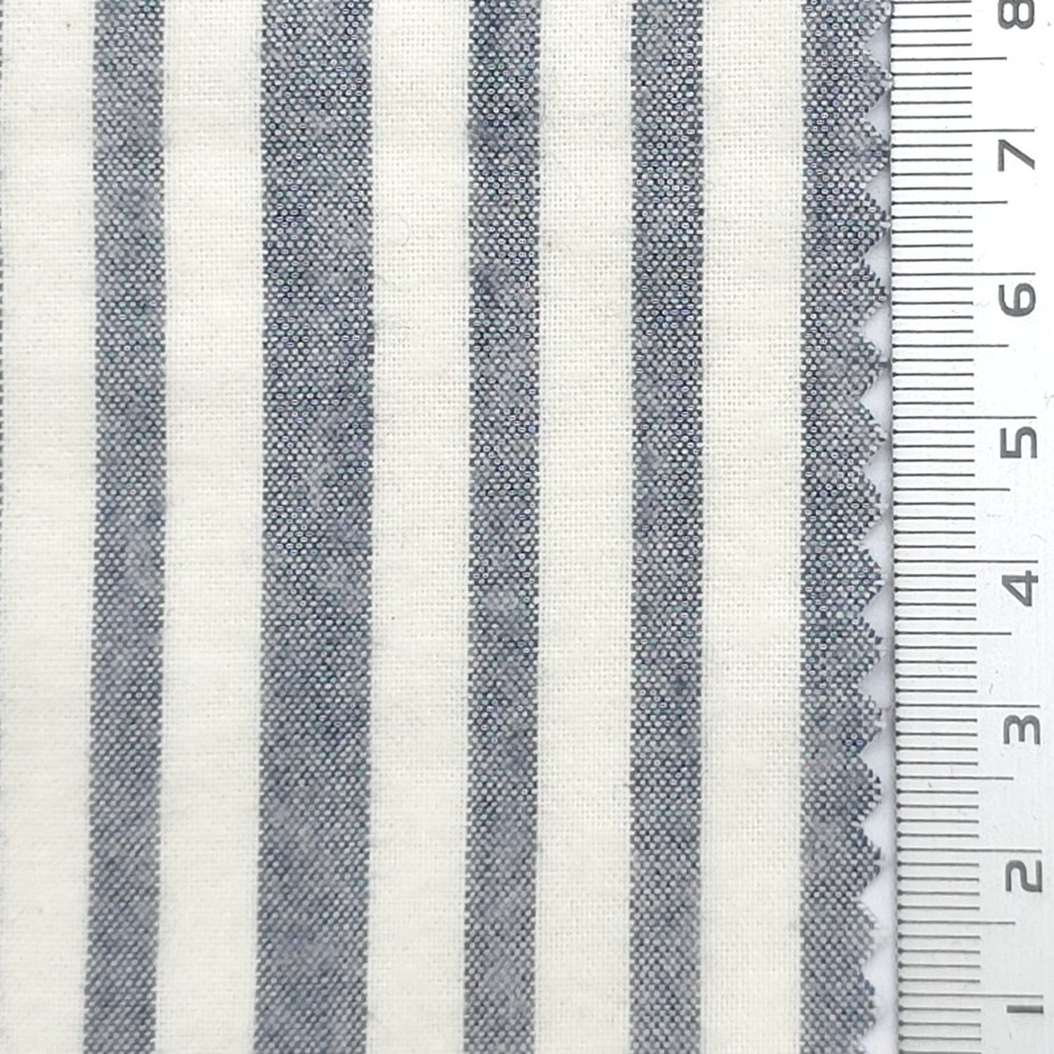 Bengal Stripe 100% Cotton Woven Fabric - FAB1967 - Blue Gray