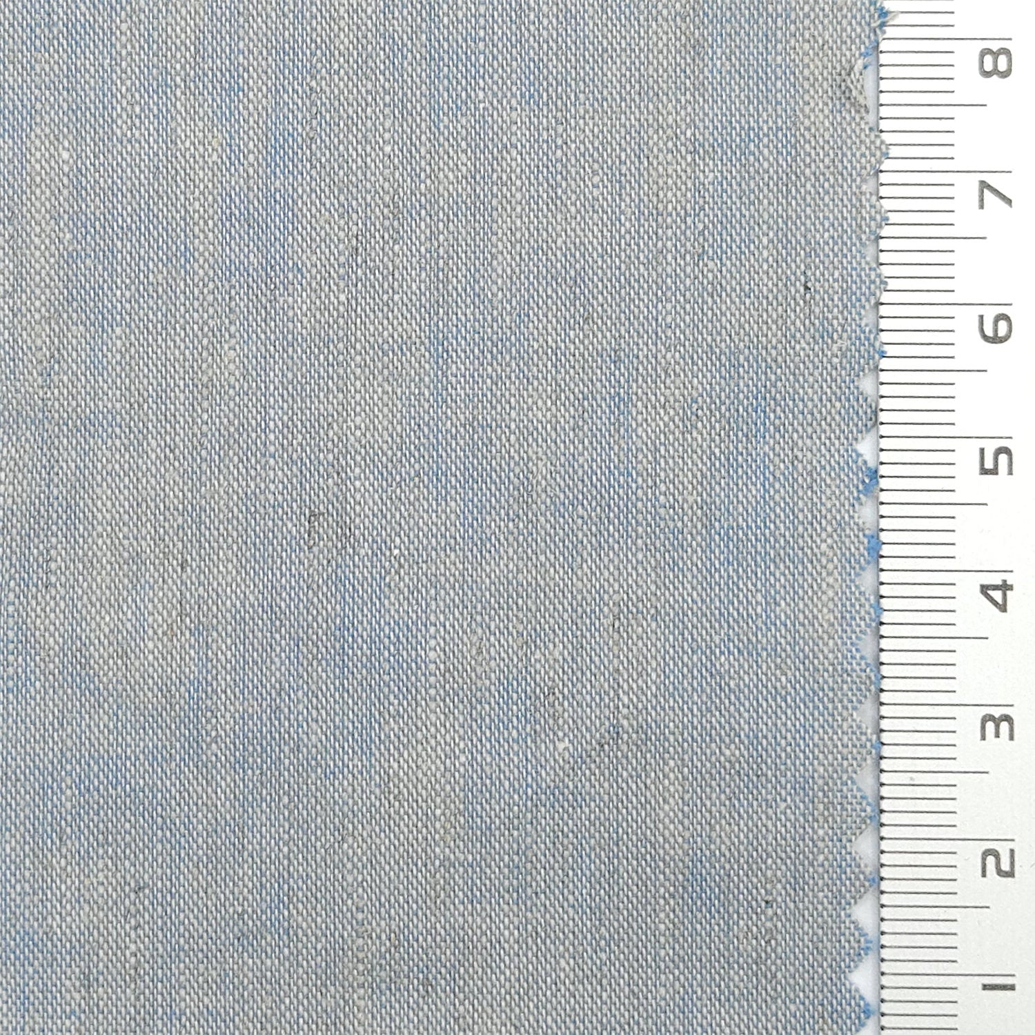 21 Count Solid Plain Linen Cotton Woven Fabric - FAB 1785 - 2.Light blue-gray