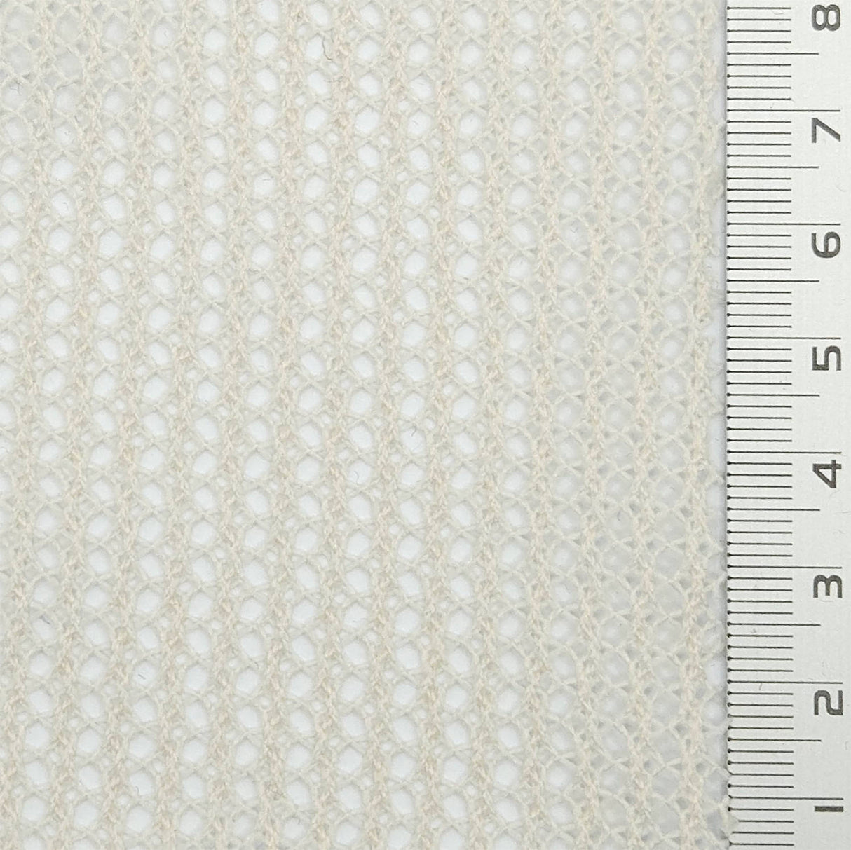 Stripe Mesh Polyester Knit Fabric - FAB1801 - Ivory