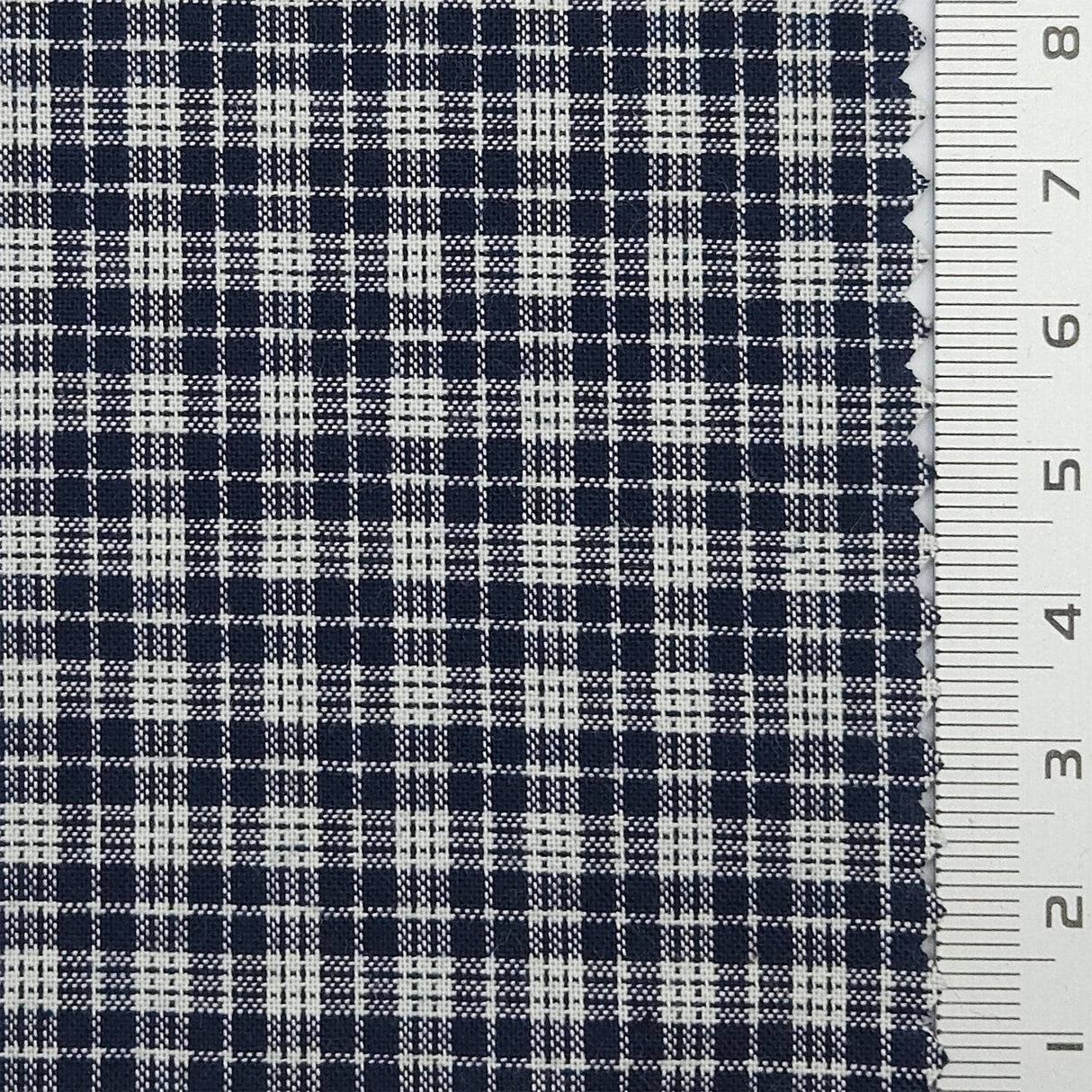 Check YarnDyed Cotton Woven Fabric - FAB1799 - Navy Blue Plaid