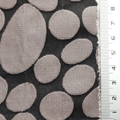 Dot Jacquard YarnDyed Polyester Woven Fabric - FAB1623 - 1.Mustard-2.Grey Pink-3.Red-4.Green-5.Navy-6.Brown-7.Black 