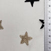 Star Flocked Mesh Metallic Polyester Knit Fabric - FAB1610 - 1.Pink-2.Beige-3.White-4.Black 