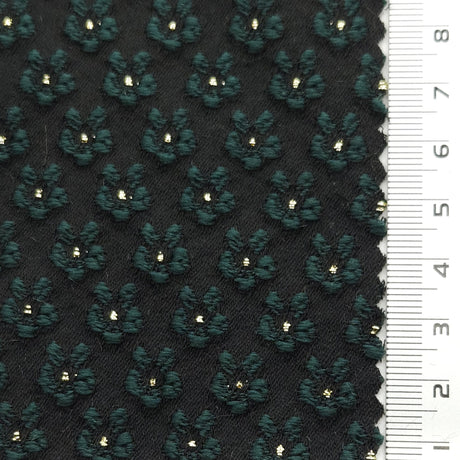 Floral Jacquard Metallic YarnDyed Polyester Woven Fabric - FAB1626 - 1.Red-2.Green-3.Navy-4.Black-5.Mint-6.Yellow-7.Pink-8.White 