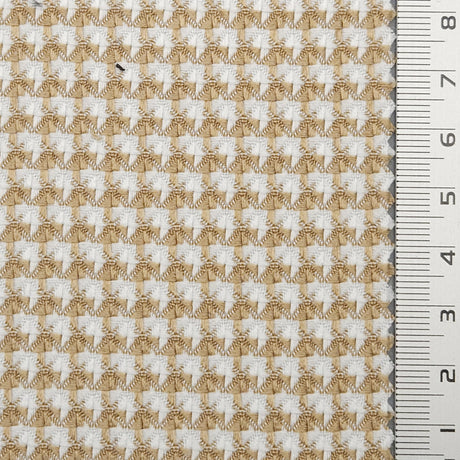 Houndstooth YarnDyed Polyester Spandex Woven Fabric - FAB1686 - 1.Black/White-2.Beige-3.White-4.Blue-5.Green-6.Yellow-7.Pink-8.Red-9.Black/Fushia 