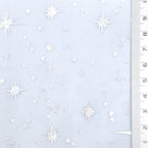 Star Foil Poly Knit Fabric - FAB1949 - Very Light Blue