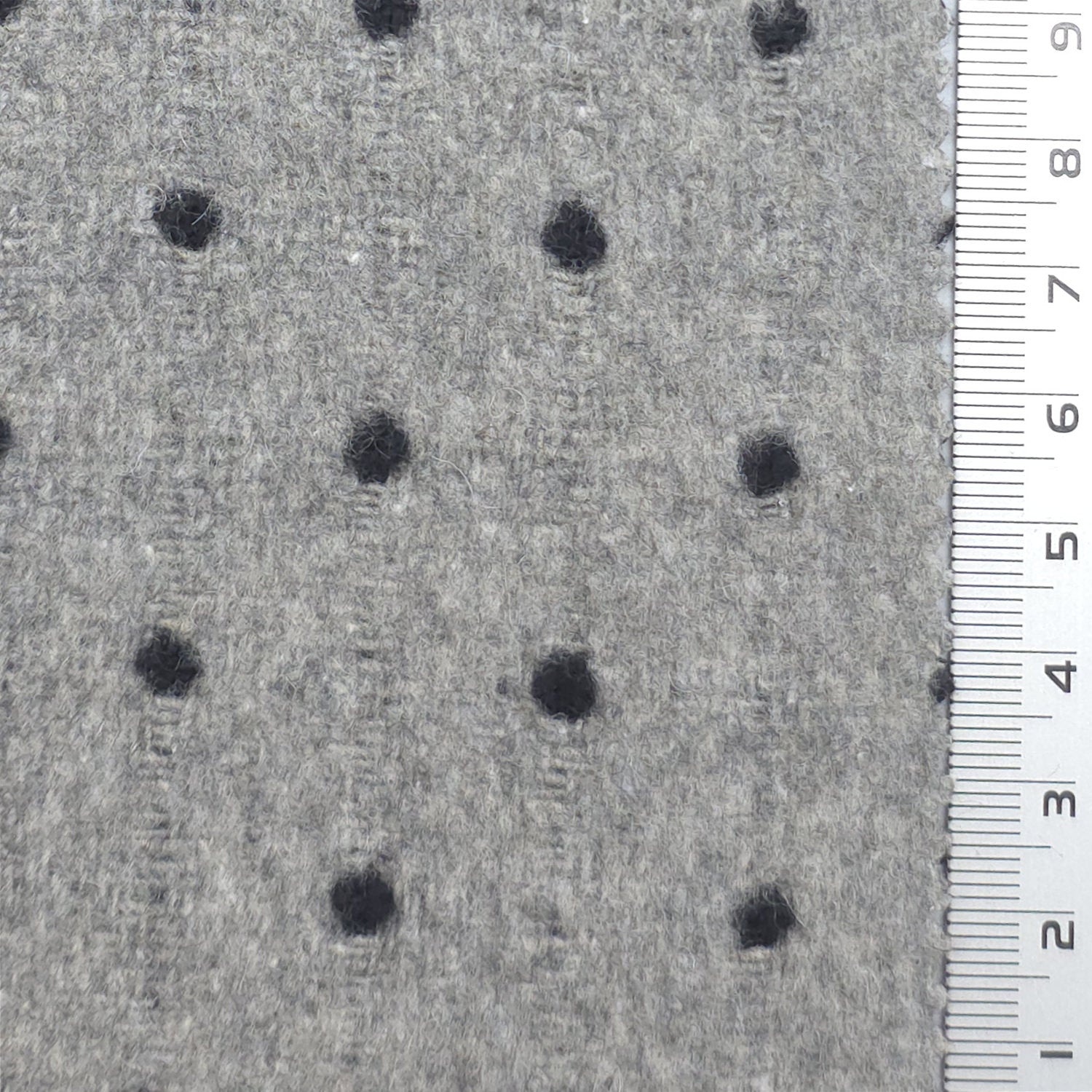 Gray - Polka-Dot Poly Woven Fabric - FAB1911