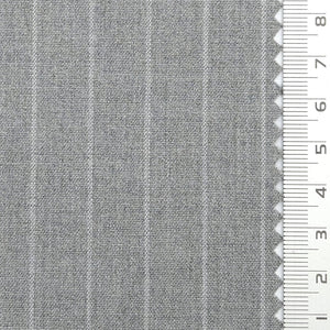 Chalk Stripe Plain Polyester Spandex Rayon Woven Fabric - FAB1781 - Light Gray