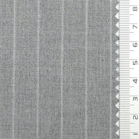 Chalk Stripe Plain Polyester Spandex Rayon Woven Fabric - FAB1781 - 1.Tan-2.Light Gray-3.Dark Gray-4.Charcoal-5.Navy Blue-6.Dark Navy-7.Black 