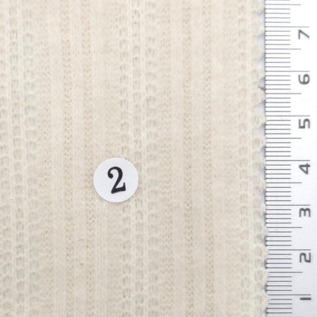 Cream - Brushed Rib Poly Rayon Knit Fabric - FAB1856