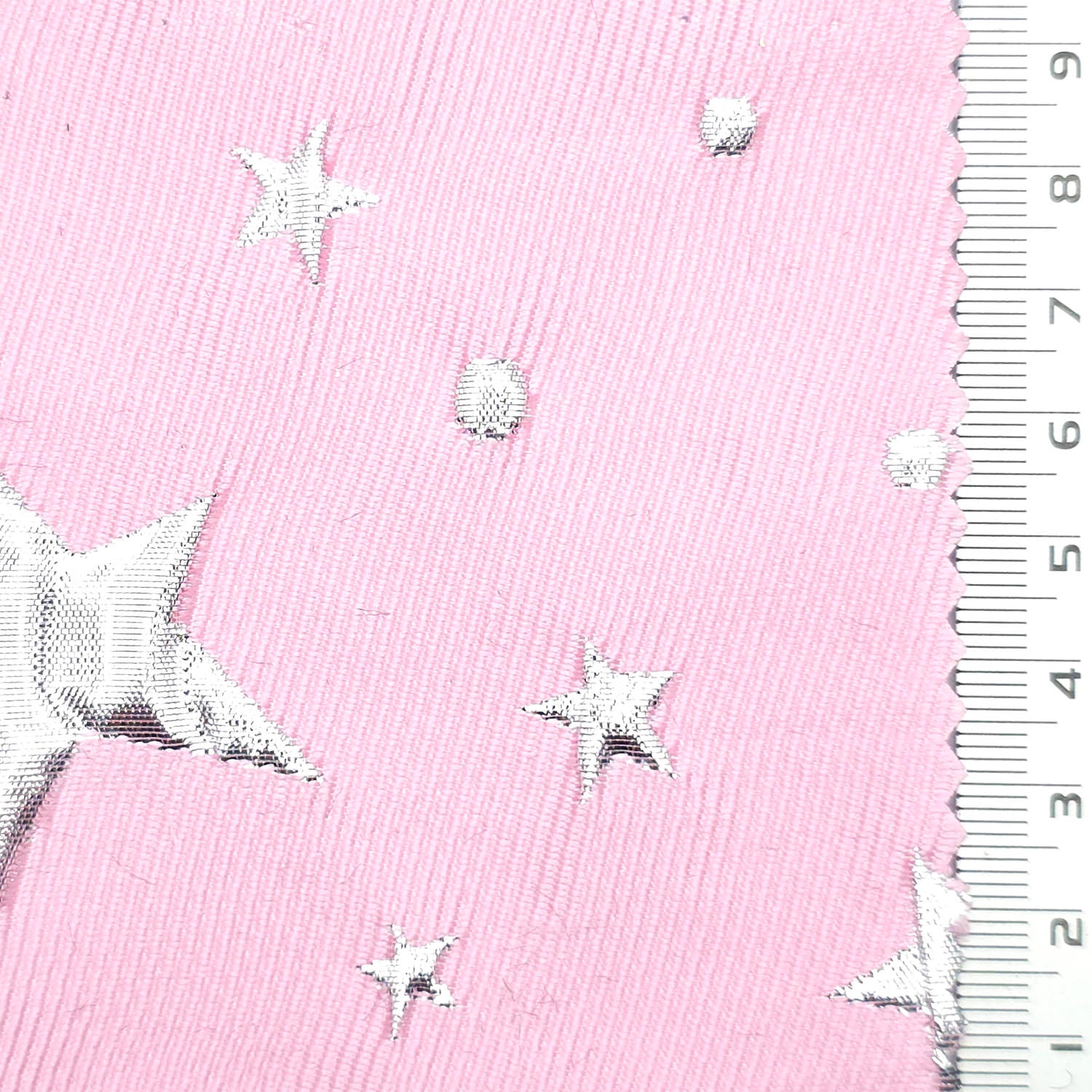 Dot Star Jacquard Polyester Nylon Metallic Woven Fabric - FAB 1819 -