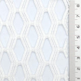 White Airy Zigzag Mesh Poly Knit Fabric - FAB1849