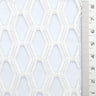 White Airy Zigzag Mesh Poly Knit Fabric - FAB1849