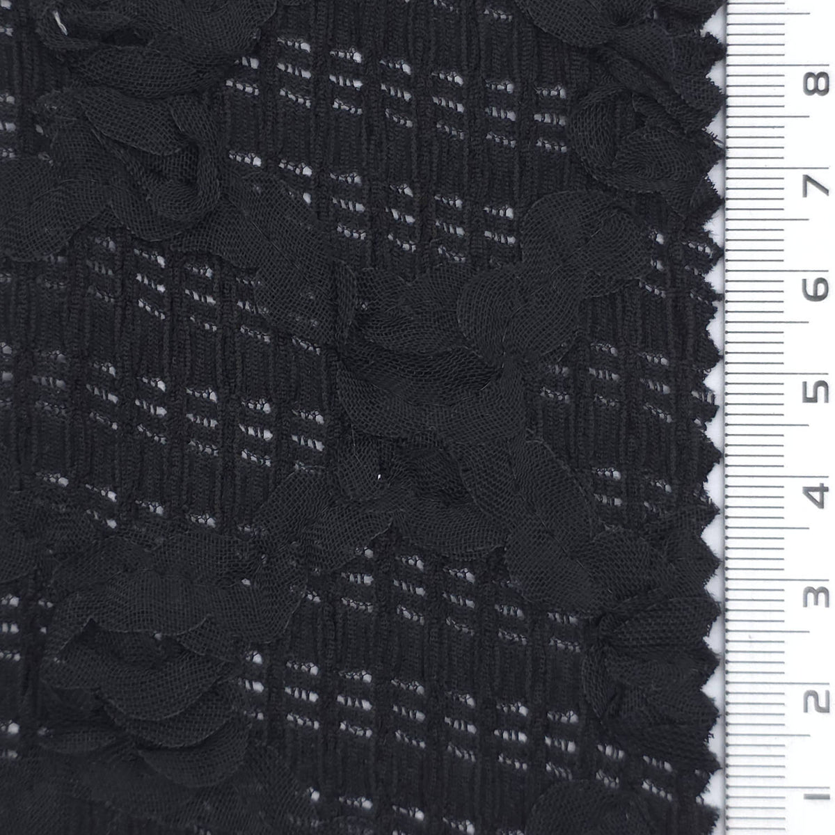1: White-2: Black-Swatch - Medium Weight Raised Ribbon Textured Poly Span Jacquard Woven Fabric - FAB 1933