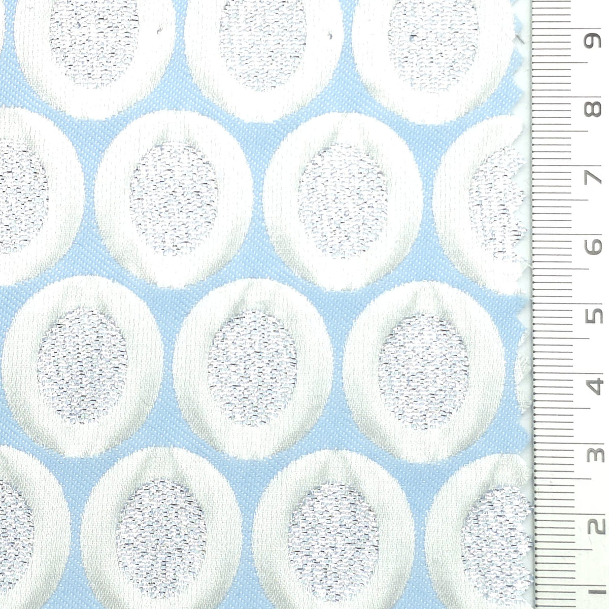 Geometric Polyester Nylon Woven Fabric - FAB1977 - Light Blue
