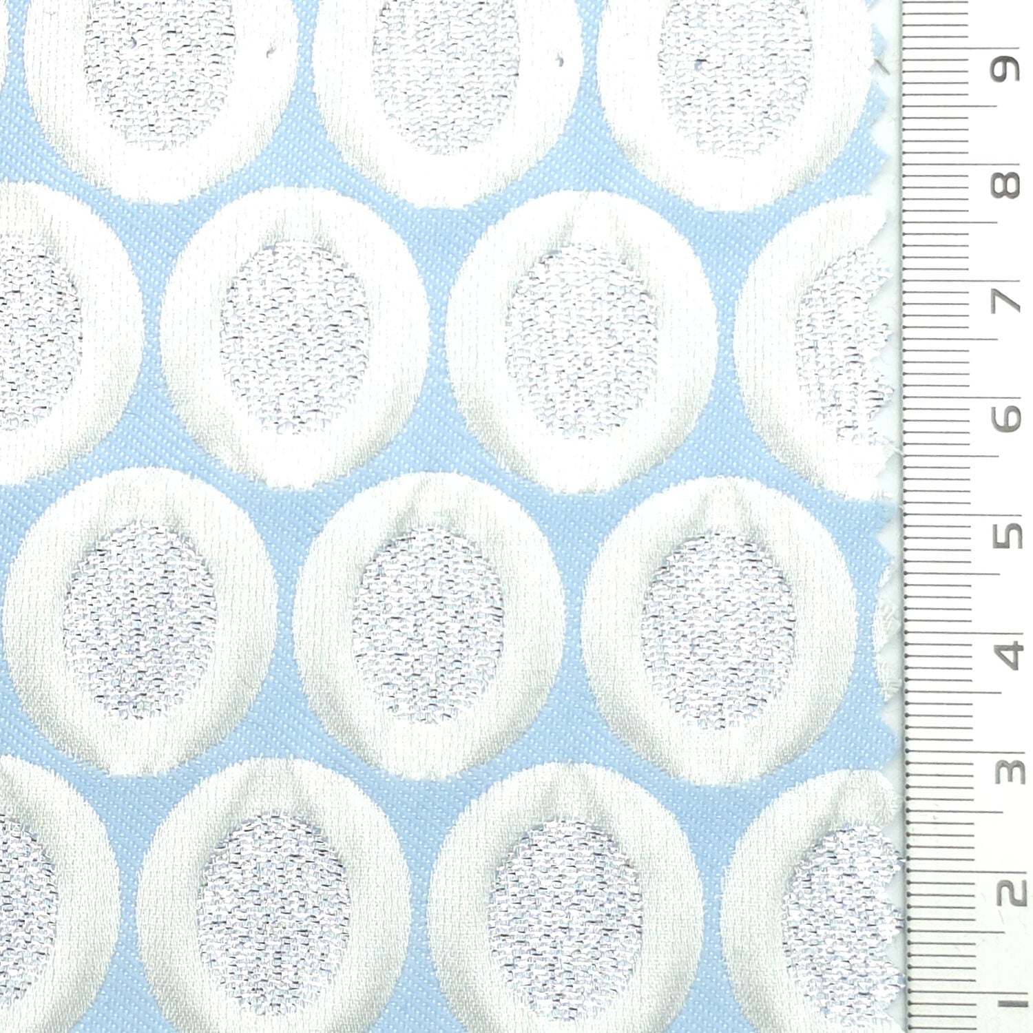 Geometric Polyester Nylon Woven Fabric - FAB1977 - Light Blue