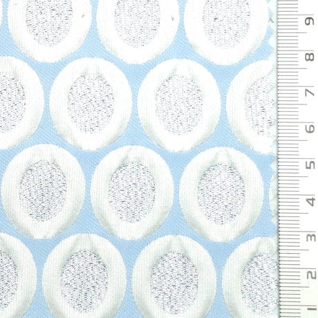 Geometric Polyester Nylon Woven Fabric - FAB1977 - Light Blue