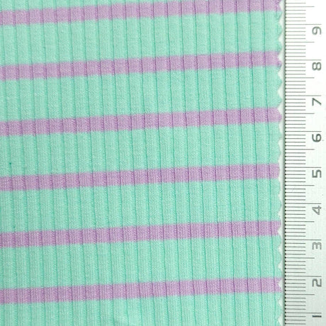 Stripe Rib YarnDyed Spandex Cotton Knit Fabric - FAB1592 - FAB1592-1-FAB1592-2-FAB1592-3-FAB1592-4-FAB1592-5 